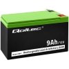 Qoltec Akumulator żelowy | 12V | 9Ah | max.90A | AGM